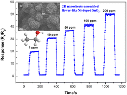 Graphical abstract: Construction of flower-like hierarchical Ni-doped SnO2 nanosheets and their gas sensing properties for ethanol