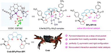 Graphical abstract: Development of chiral modular bifunctional C2-symmetric bipyridine/phenanthroline-bipyrroloimidazolone ligands and application in noncovalent interaction-assisted enantioselective catalysis