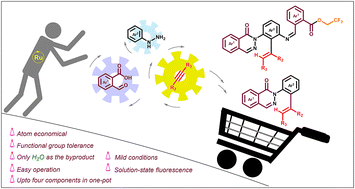 Graphical abstract: An expedient ruthenium(ii) catalyzed multicomponent access to phthalazinones bearing trisubstituted alkenes