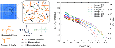Graphical abstract: Interplay of chain dynamics and ion transport on mechanical behavior and conductivity in ionogels