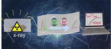 Graphical abstract: A novel ratiometric optical fiber X-ray sensor based on NaGdF4:Tb/CaAl2O4:Eu/Nd composites