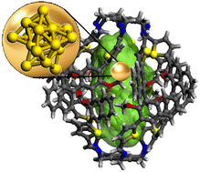 Graphical abstract: Embedding a guest gold cluster in an organic host. Evaluation of the encapsulation nature in a Au18–superphane host–guest aggregate