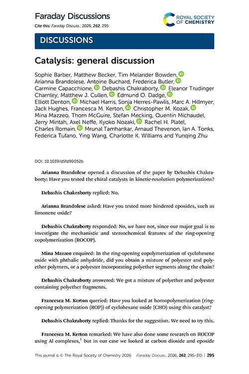 Catalysis: general discussion