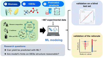 Graphical abstract: Predicting lignin removal efficiency in deep eutectic solvent-based biomass fractionation: an explainable machine learning approach