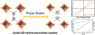 Graphical abstract: A polar rotor for designing antiferroelectricity–antiferromagnetism in a quasi-2D organic–inorganic hybrid perovskite