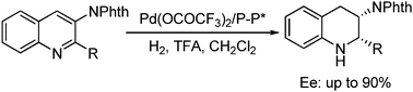 Graphical abstract: Palladium-catalyzed asymmetric hydrogenation of 3-phthalimido substituted quinolines
