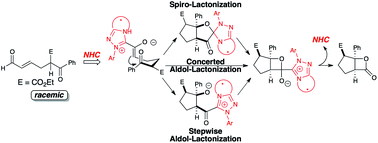 Graphical abstract: Catalytic kinetic resolution of a dynamic racemate: highly stereoselective β-lactone formation by N-heterocyclic carbene catalysis