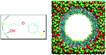 Graphical abstract: Arylsulfanyl radical lifetime in nanostructured silica: dramatic effect of the organic monolayer structure
