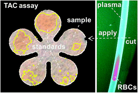 Graphical abstract: Measurement of total antioxidant capacity in sub-μL blood samples using craft paper-based analytical devices