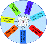 Graphical abstract: Sensing materials developed and applied for bio-active Fe3+ recognition in water environment