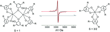 Graphical abstract: Structural and magnetic properties of semiquinonate based Al(iii) and Ga(iii) complexes