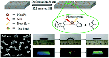 Graphical abstract: Diels–Alder dynamic crosslinked polyurethane/polydopamine composites with NIR triggered self-healing function