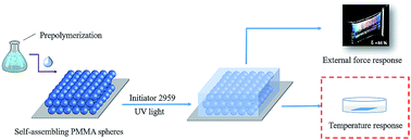 Graphical abstract: Thermal and stress tension dual-responsive photonic crystal nanocomposite hydrogels