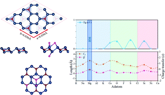 Graphical abstract: Exploring the emerging of electronic and magnetic properties with adatom adsorption on a novel semiconductor monolayer: N2P6