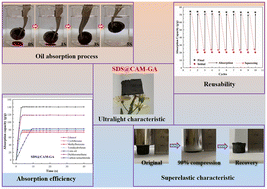 Graphical abstract: A superelastic and ultralight graphene aerogel with a hydrophobic honeycombed structure for efficient absorption of hazardous organics