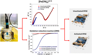 Graphical abstract: Electrochemical and imaging evaluations of electrochemically activated screen-printed gold electrodes