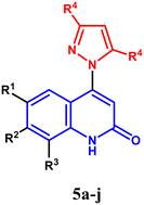 Graphical abstract: Synthesis of a new series of 4-pyrazolylquinolinones with apoptotic antiproliferative effects as dual EGFR/BRAFV600E inhibitors