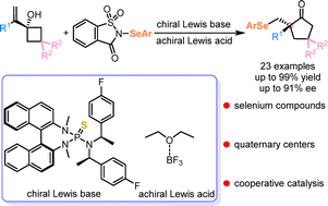 Graphical abstract: Organocatalytic asymmetric electrophilic tandem selenylation semipinacol rearrangement of 1-(1-arylvinyl)cyclobutanols
