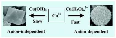 Graphical abstract: Chemoaffinity-mediated crystallization of Cu2O: a reaction effect on crystal growth and anode property