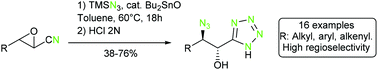 Graphical abstract: Regio- and stereoselective synthesis of α-hydroxy-β-azido tetrazoles