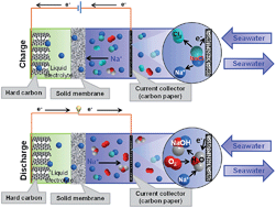 Graphical abstract: Metal-free hybrid seawater fuel cell with an ether-based electrolyte