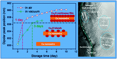 Graphical abstract: Surface plasmonic spectroscopy revealing the oxidation dynamics of copper nanowires embedded in polycarbonate ion-track templates