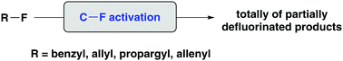 Graphical abstract: Activation of C–F bonds α to C–C multiple bonds