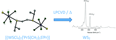 Graphical abstract: Thioether complexes of WSCl4, WOCl4 and WSCl3 and evaluation of thiochloride complexes as CVD precursors for WS2 thin films