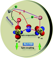 Graphical abstract: Deciphering the origin of million-fold reactivity observed for the open core diiron [HO–FeIII–O–FeIV [[double bond, length as m-dash]] O]2+ species towards C–H bond activation: role of spin-states, spin-coupling, and spin-cooperation