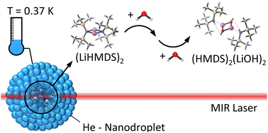 Graphical abstract: Reaction of lithium hexamethyldisilazide (LiHMDS) with water at ultracold conditions