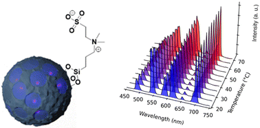 Graphical abstract: Hybrid multifunctionalized mesostructured stellate silica nanoparticles loaded with β-diketonate Tb3+/Eu3+ complexes as efficient ratiometric emissive thermometers working in water