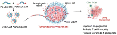 Graphical abstract: Engineered nanomicelles targeting proliferation and angiogenesis inhibit tumour progression by impairing the synthesis of ceramide-1-phosphate