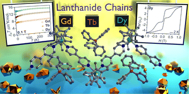 Graphical abstract: Magnetic hysteresis in 1D organometallic lanthanide chain compounds containing 4,4′-bipyridine