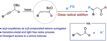 Graphical abstract: Acyl-oxyallenes as α,β-unsaturated ketone surrogates for Giese radical addition
