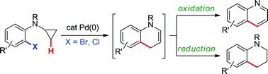 Graphical abstract: Palladium(0)-catalyzed cyclopropane C–H bond functionalization: synthesis of quinoline and tetrahydroquinoline derivatives