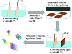 Graphical abstract: A facile synthesis of Cu catalysts with multiple high-index facets for the suppression of competing H2 evolution during electrocatalytic CO2 reduction