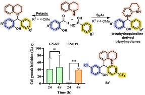 Graphical abstract: Glioblastoma antitumoral activity of tetrahydroquinoline-derived triarylmethanes