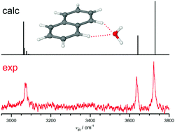 Graphical abstract: Infrared spectroscopy of hydrated polycyclic aromatic hydrocarbon cations: naphthalene+–water