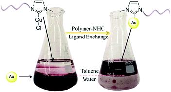 Graphical abstract: N-Heterocyclic carbene-ended polymers as surface ligands of plasmonic metal nanoparticles