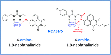 Graphical abstract: Comparing the anion binding of 4-amido- with 4-amino-1,8-naphthalimides