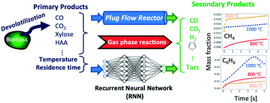 Graphical abstract: A recurrent neural network model for biomass gasification chemistry