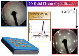 Graphical abstract: Solid phase crystallization of amorphous silicon at the two-dimensional limit