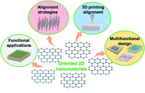 Graphical abstract: Controlled local orientation of 2D nanomaterials in 3D devices: methods and prospects for multifunctional designs and enhanced performance