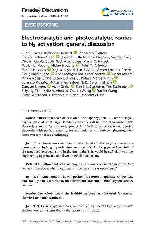 Electrocatalytic and photocatalytic routes to N2 activation: general discussion