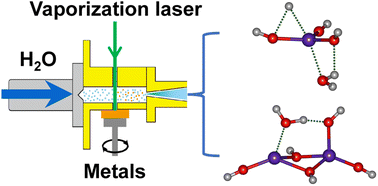 Graphical abstract: Infrared spectroscopic study of solvation and size effects on reactions between water molecules and neutral rare-earth metals