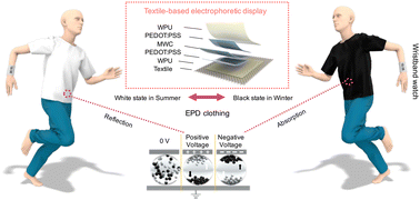 Graphical abstract: Textile-based electrophoretic electronic paper displays with machine-washable, tailorable, and thermostatic functions for truly wearable displays