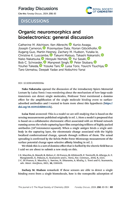 Organic neuromorphics and bioelectronics: general discussion