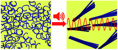 Graphical abstract: Alignment of nanostructured tripeptide gels by directional ultrasonication