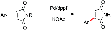 Graphical abstract: A challenging Heck reaction of maleimides