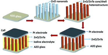 Graphical abstract: Vertically aligned ZnO/ZnTe core/shell heterostructures on an AZO substrate for improved photovoltaic performance